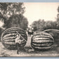 OKLAHOMA WATERMELON BLOCKADE EXAGGERATED ANTIQUE POSTCARD