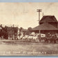 CARTHAGE NY RAILROAD STATION WAITING FOR TRAIN ANTIQUE POSTCARD railway depot