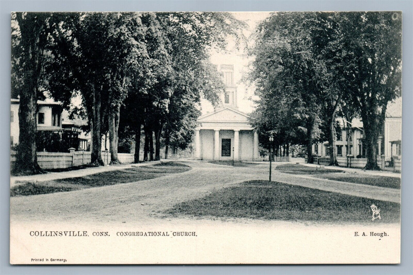 COLLINSVILLE CT CONGREGATIONAL CHURCH ANTIQUE POSTCARD