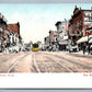 RED BANK NJ UPPER BROAD STREET 1909 ANTIQUE POSTCARD