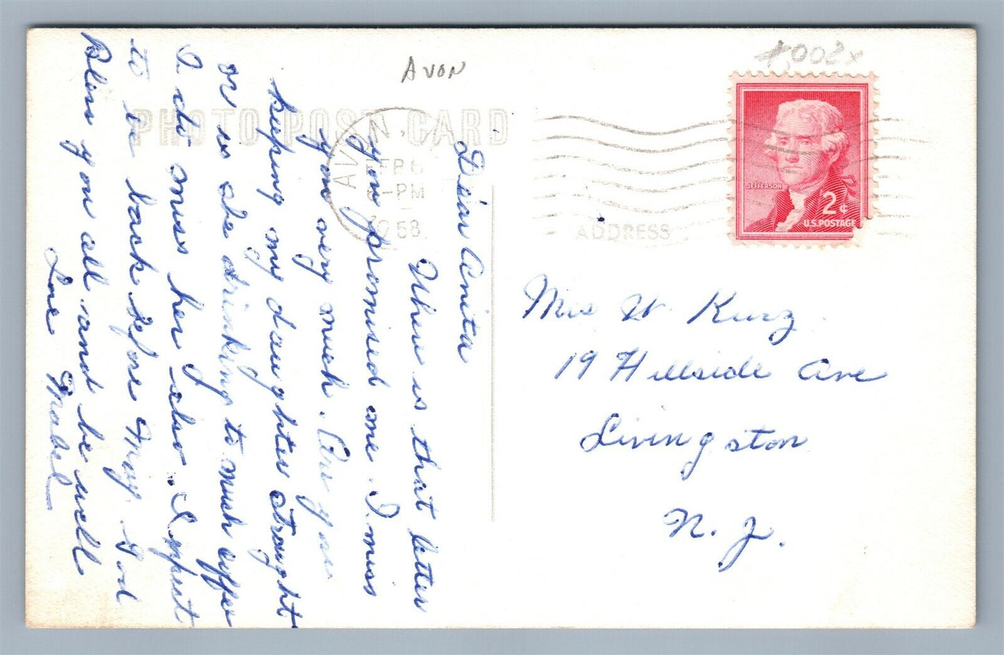 AVON NY METHODIST CHURCH VINTAGE REAL PHOTO POSTCARD RPPC