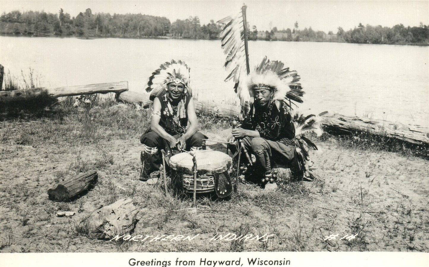 NORTHERN INDIANS HAYWARD WI ANTIQUE REAL PHOTO POSTCARD RPPC