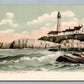 PORTLAND ME LIGHT HOUSE LOOKING WEST UNDIVIDED ANTIQUE POSTCARD