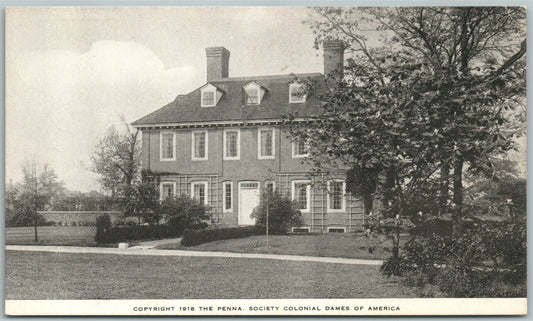 PHILADELPHIA PA PENNA SOCIETY COLONIAL DAMES OF AMERICA 1918 ANTIQUE POSTCARD