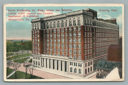 PHILADELPHIA PA CURTIS PUBLISHING CO. ANTIQUE POSTCARD