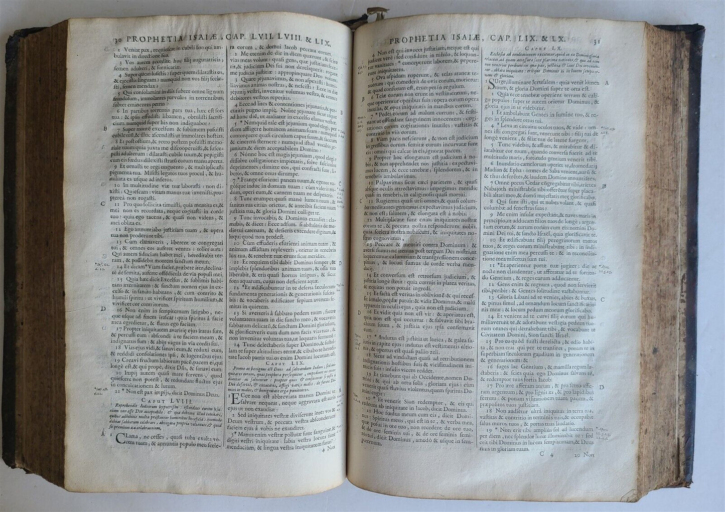 1675 BIBLE in LATIN ANTIQUE FOLIO printed in Lyon France