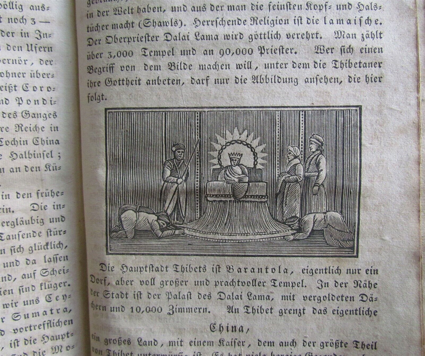 1835 DESCRIPTION OF THE WORLD antique AMERICANA Beschreibung der Welt in GERMAN