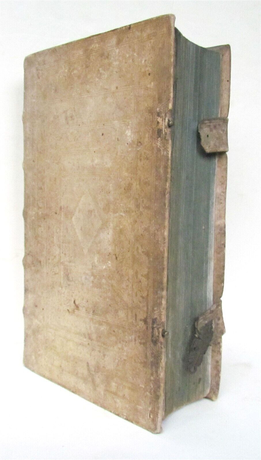 1735 PHILOSOPHY antique PIGSKIN BOUND FOLIO Philosophia scholae Scotisticae