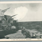 MILITARY BATTLESHIP 5 INCH GUNS ANTIQUE POSTCARD