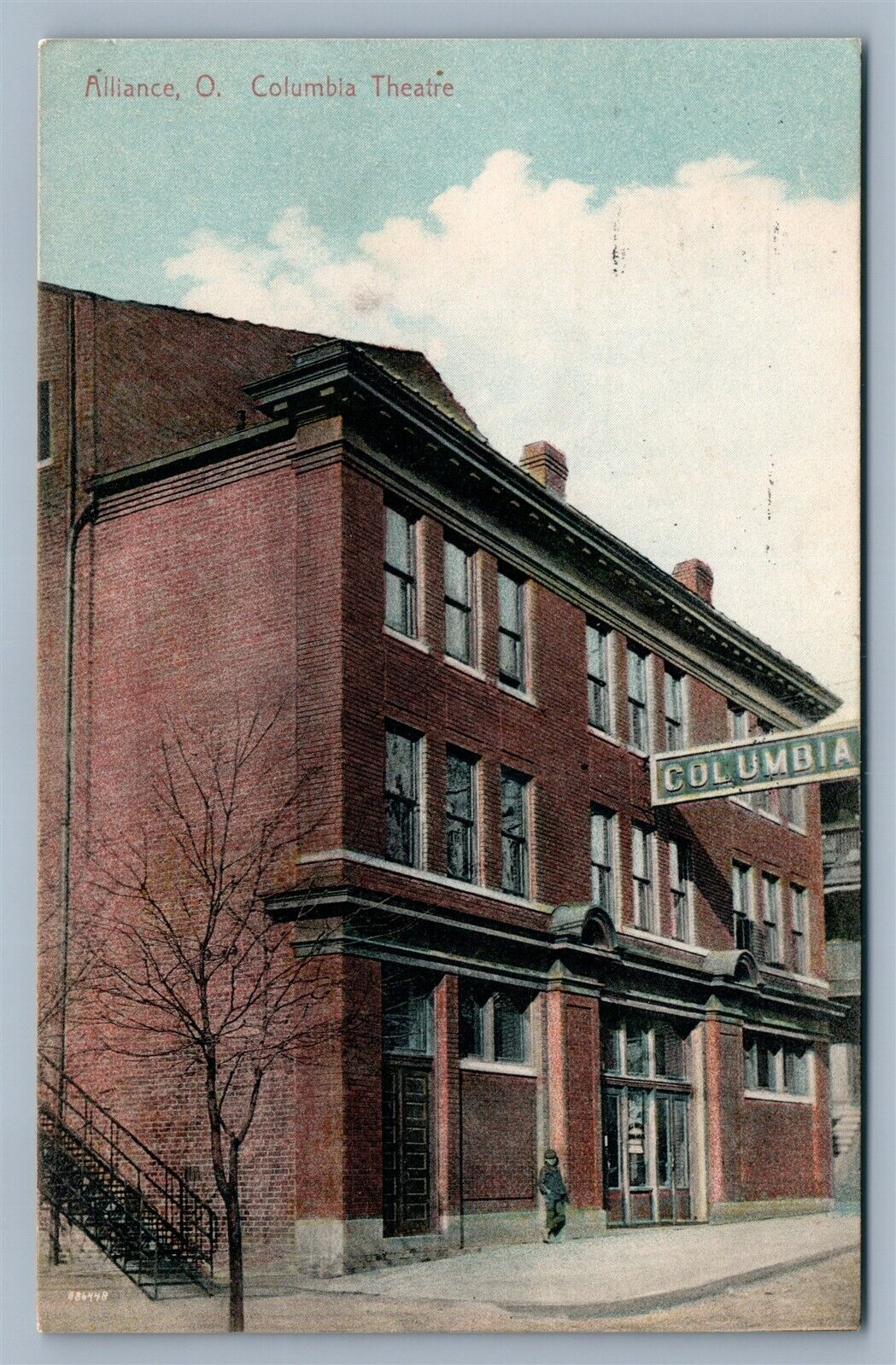 ALLIANCE OH COLUMBIA THEATRE ANTIQUE POSTCARD