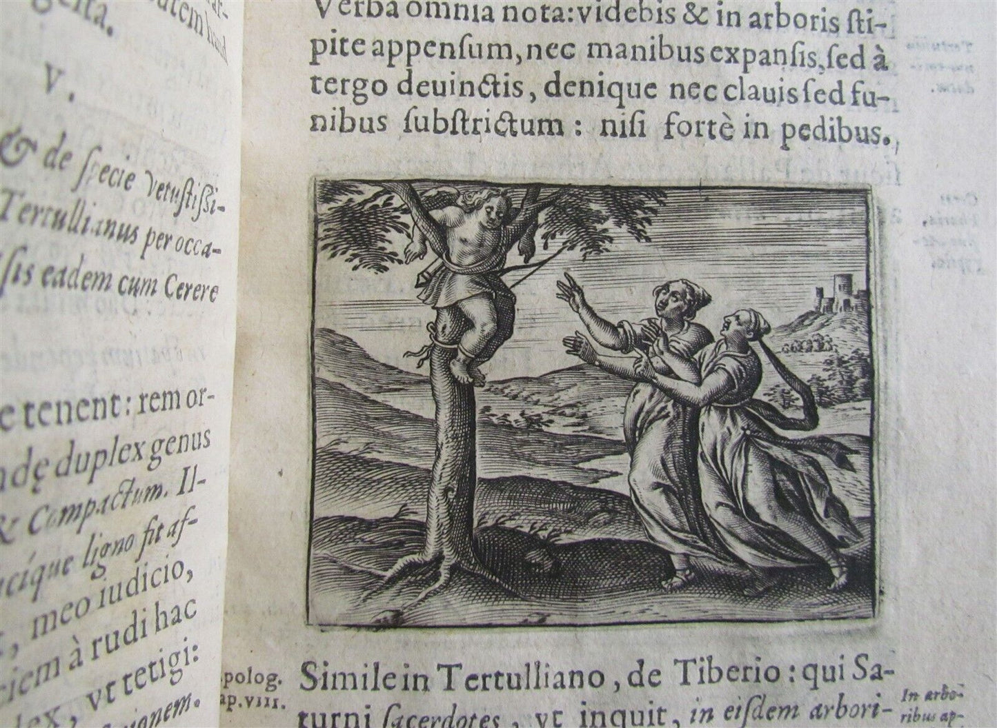 1602 DE CRUCE LIBRI TRES by Justus LIPSIUS antique ILLUSTRATED w/ 19 WOODCUTS