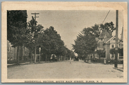 ELMER NJ SOUTH MAIN STREET ANTIQUE POSTCARD