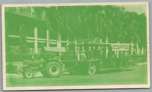 PEARL HARBOR NAVY YARD WORKERS VINTAGE POSTCARD LEAPING TUNA or ELEPHANT TRAIN