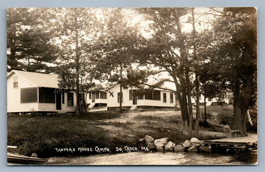 So. CASCO THOMAS CAMP ME 1932 VINTAGE REAL PHOTO POSTCARD RPPC