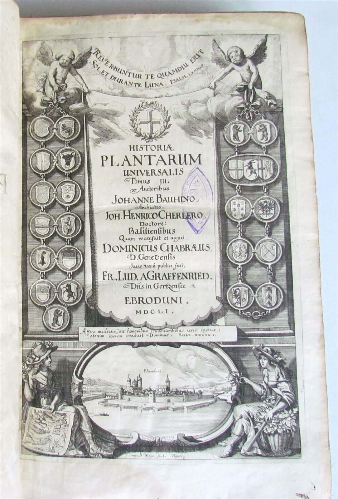 1651 HISTORIAE PLANTARUM UNIVERSALIS v.3 by J. Bauhin antique BOTANY ILLUSTRATED