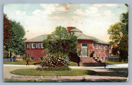 MONTCLAIR PA PUBLIC LIBRARY ANTIQUE POSTCARD