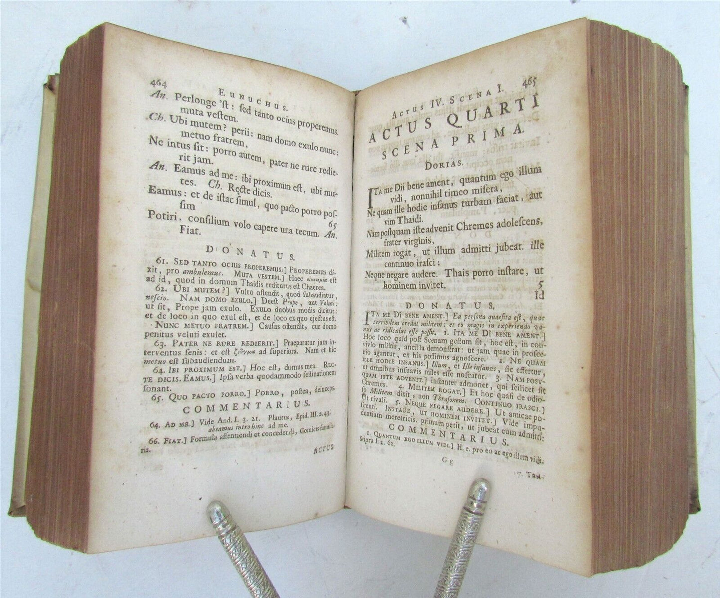 1732 TERENCE COMEDIES POETRY antique P Terentius Afer VELLUM BINDING