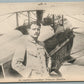 FRENCH AVIATOR DEULLIN ANTIQUE POSTCARD EARLY AVIATION