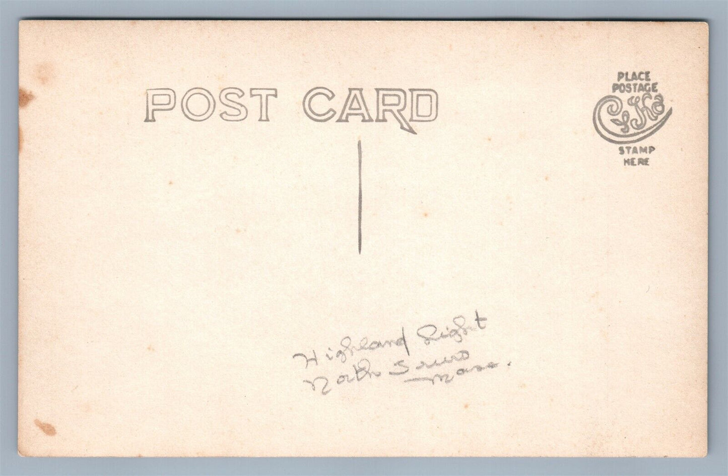NORTH TRURO MA HIGHLAND LIGHTHOUSE ANTIQUE REAL PHOTO POSTCARD RPPC
