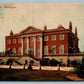 ENGLAND WARRINGTON TOWN HALL ANTIQUE POSTCARD w/ STAMP