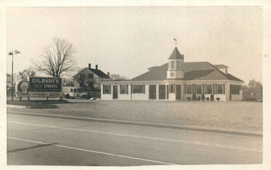 GILBERT'S DINNERS RESTAURANT VINTAGE REAL PHOTO POSTCARD RPPC