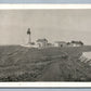 MASSACHUSETTS LIGHTHOUSE ANTIQUE REAL PHOTO POSTCARD RPPC