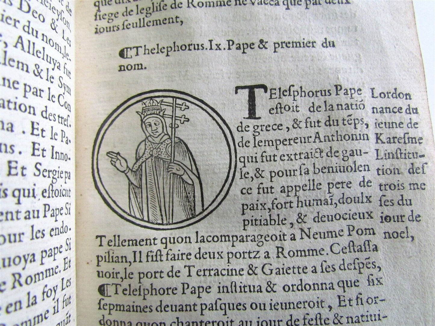 1544 ILLUSTRATED PAPAL CHRONICLE ANTIQUE Platina’s Vitae pontificum VELLUM BOUND