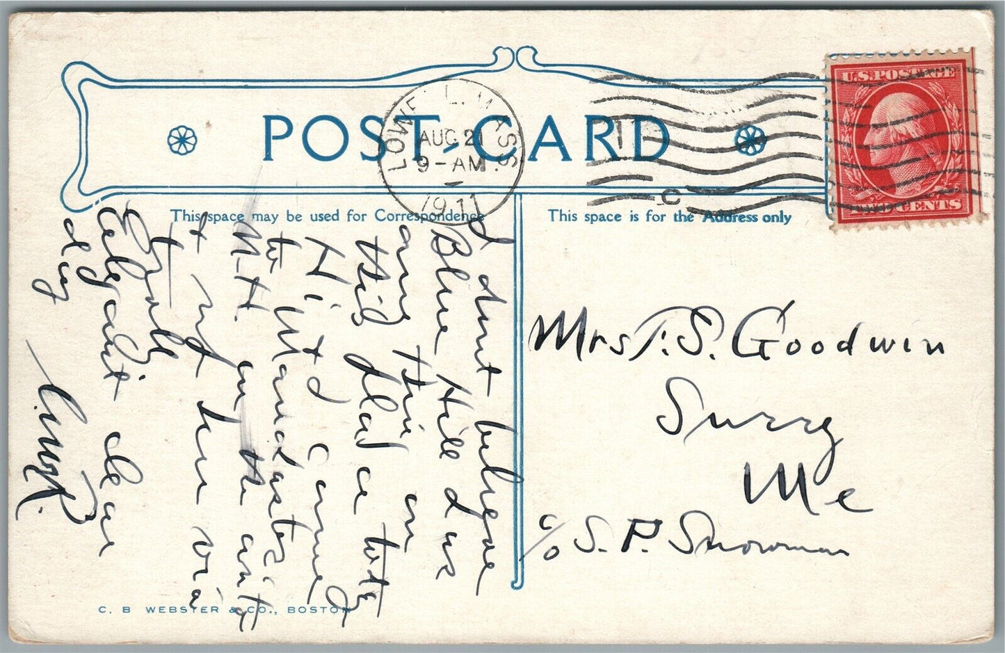 MANCHESTER NH SHIRLEY HILL ANTIQUE POSTCARD