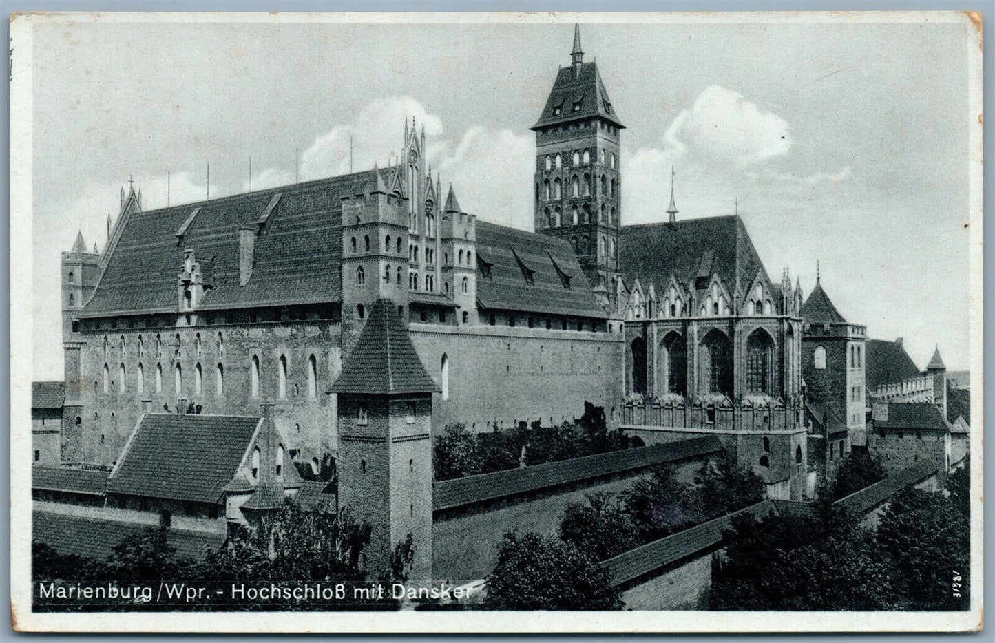 MALBORK POLAND MARIENBURG CASTLE VINTAGE REAL PHOTO POSTCARD RPPC