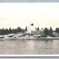 BOOTHBAY HARBOR BURNT ISLAND ME LIGHTHOUSE VINTAGE REAL PHOTO POSTCARD RPPC