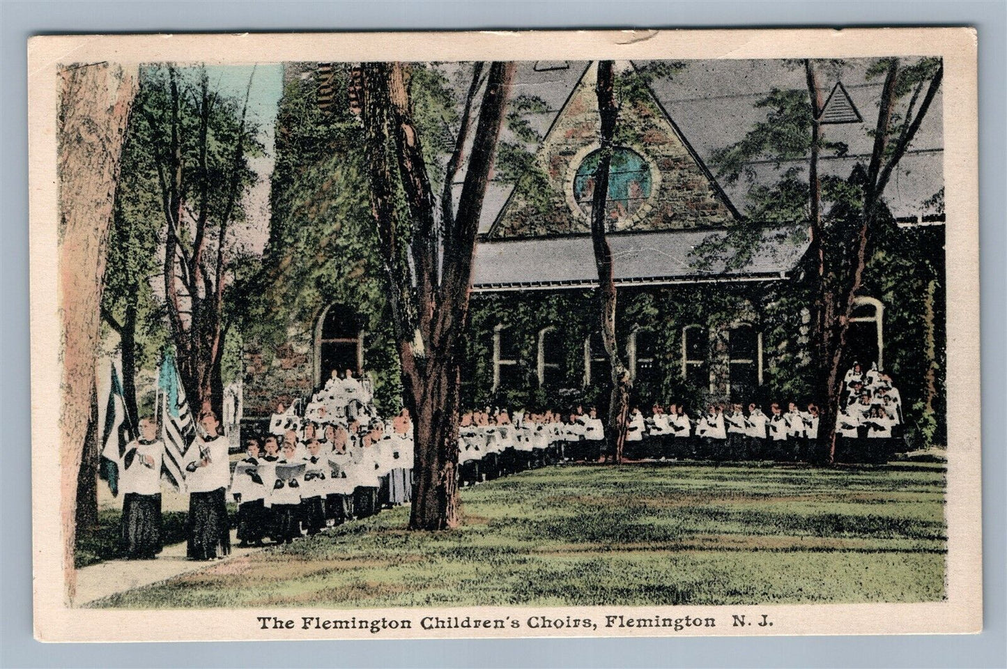 FLEMINGTON NJ CHILDREN'S CHOIRS VINTAGE POSTCARD