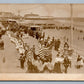 ATLANTIC CITY NJ BOARDWALK PARADE ANTIQUE REAL PHOTO POSTCARD RPPC