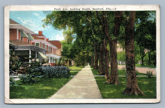 SANFORD FL PARK AVENUE ANTIQUE POSTCARD