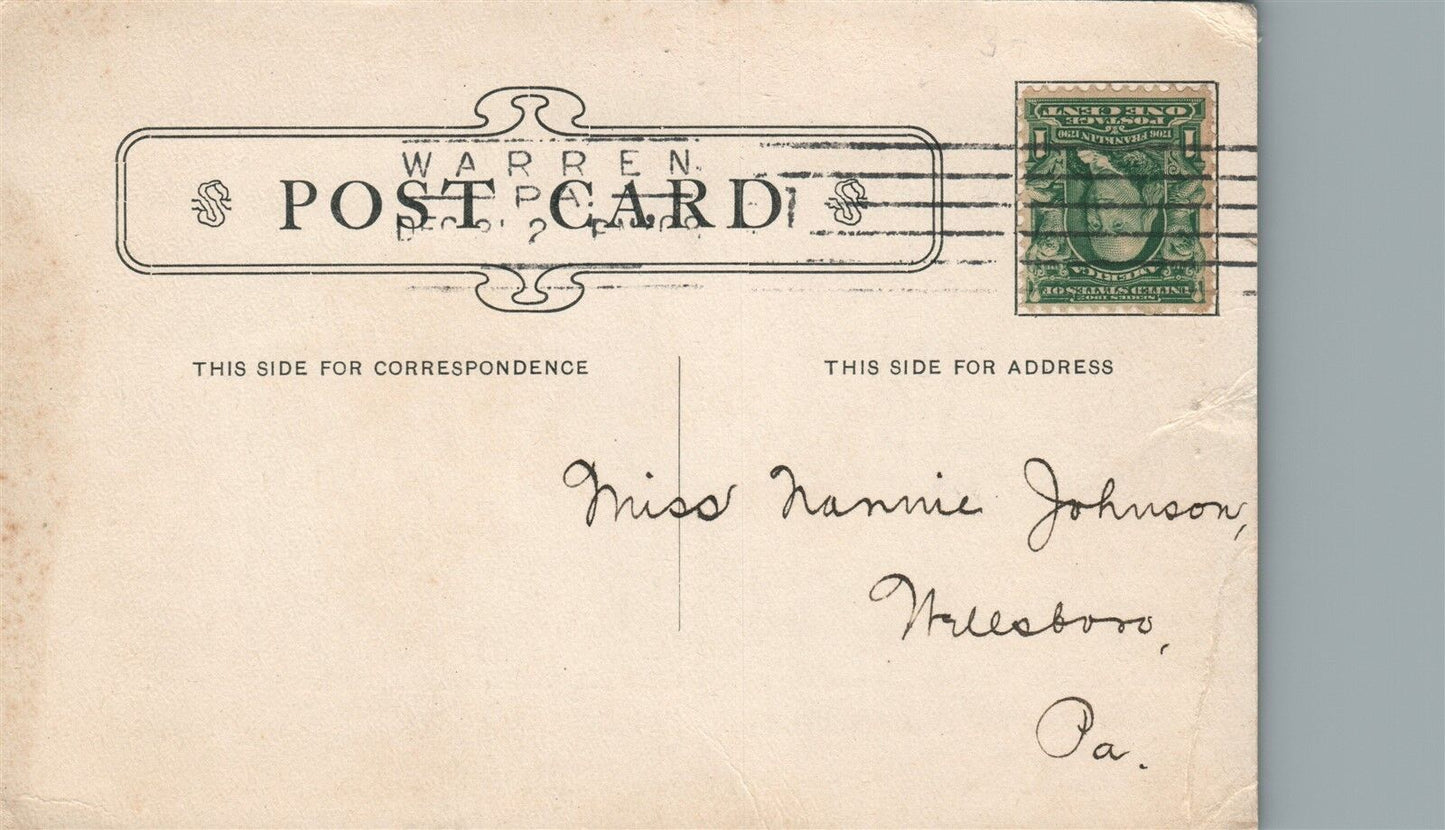 WARREN PA CONEWANGO CLUB HOUSE ANTIQUE POSTCARD