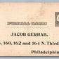 PHILADELPHIA PA JACOB GERHAB AUTOMOBILE CARRIAGE ADVERTISING ANTIQUE POSTCARD