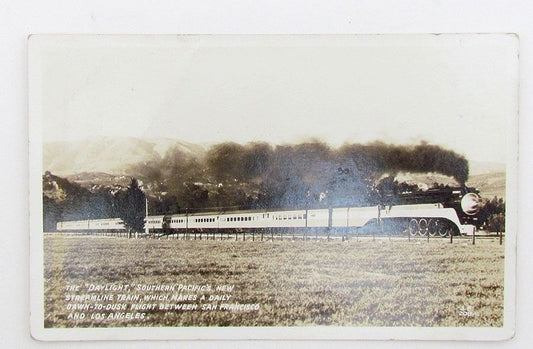 RPPC VINTAGE PHOTO POSTCARD DAYLIGHT SOUTHERN PACIFIC RAILROAD CALIF railway