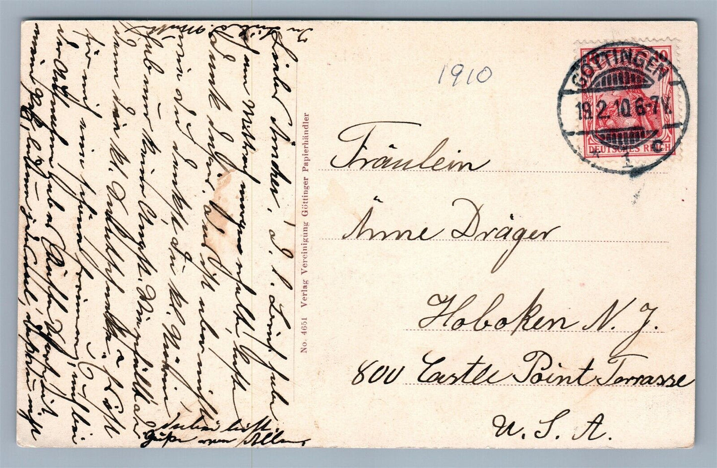 GOTTINGEN GERMANY PARTIE AM LEINEKANAL ANTIQUE POSTCARD