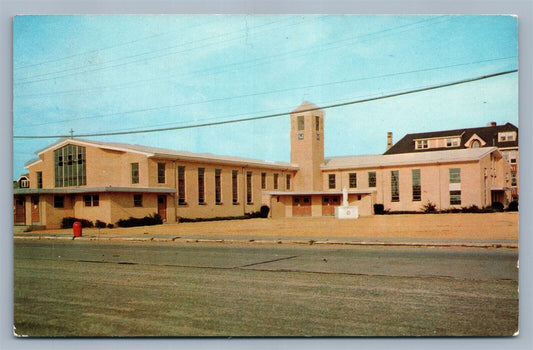 SEASIDE HEIGHTS NJ ST.CATHERINE'S CHURCH VINTAGE POSTCARD