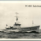 MILITARY SHIP PC 450 SUBCHASER ANTIQUE REAL PHOTO POSTCARD RPPC