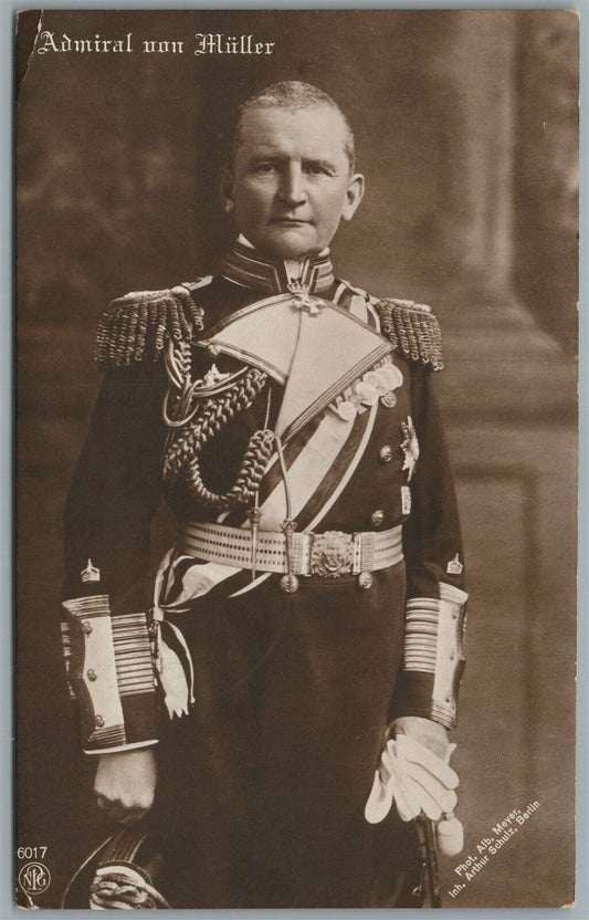 ADMIRAL VON MULLER ANTIQUE POSTCARD