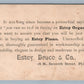 VICTORIAN TRADE CARD ESTEY BRUCE & CO. ORGANS & PIANOS PHILADELPHIA PA antique