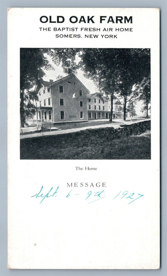SOMERS NY OLD OAK FARM BAPTIST FRESH AIR HOUSE ANTIQUE POSTCARD