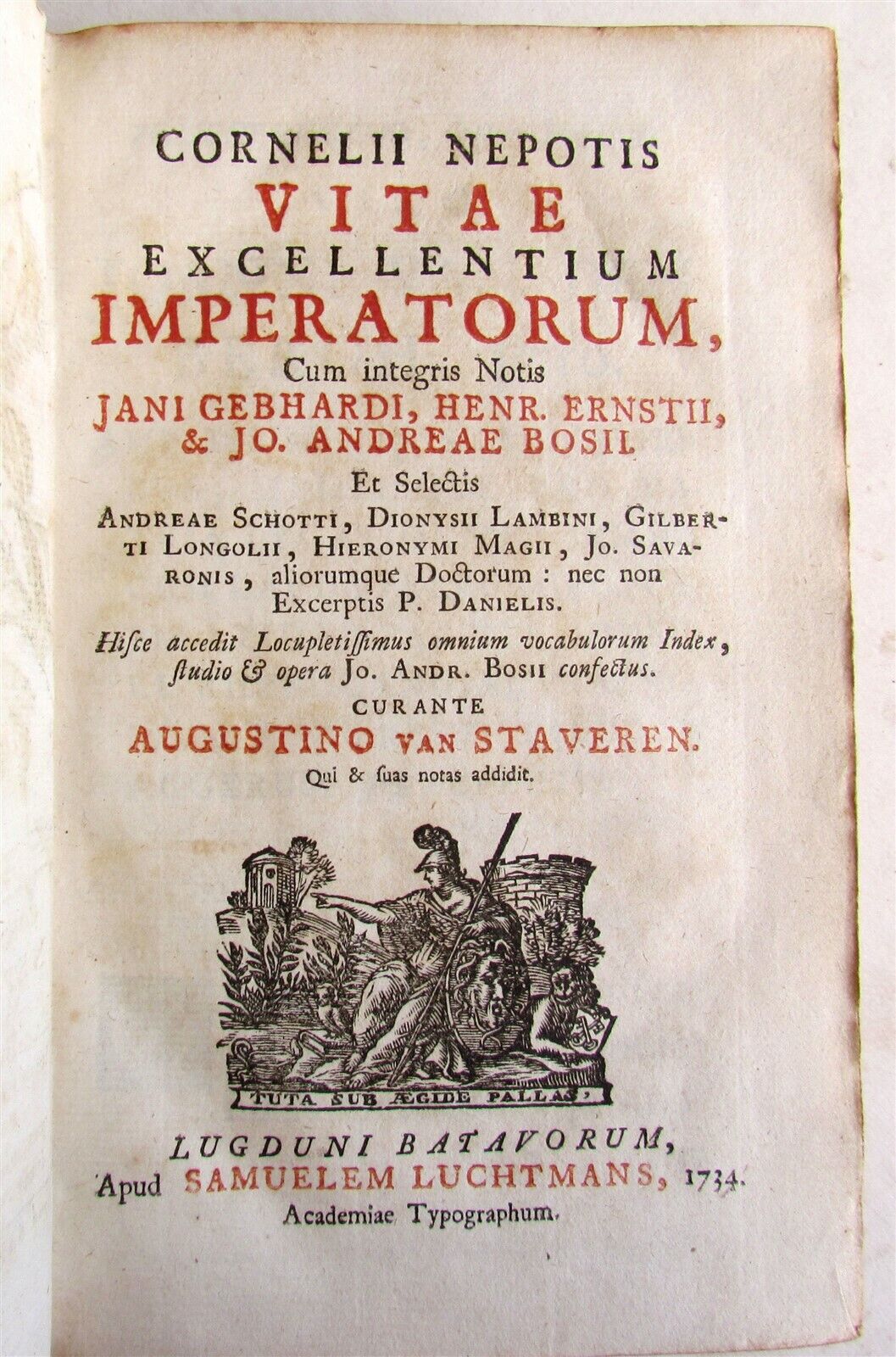 1734 VITAE EXCELLENTIUM IMPERATORUM CORNELIUS NEPOS VELLUM antique ROMAN HISTORY