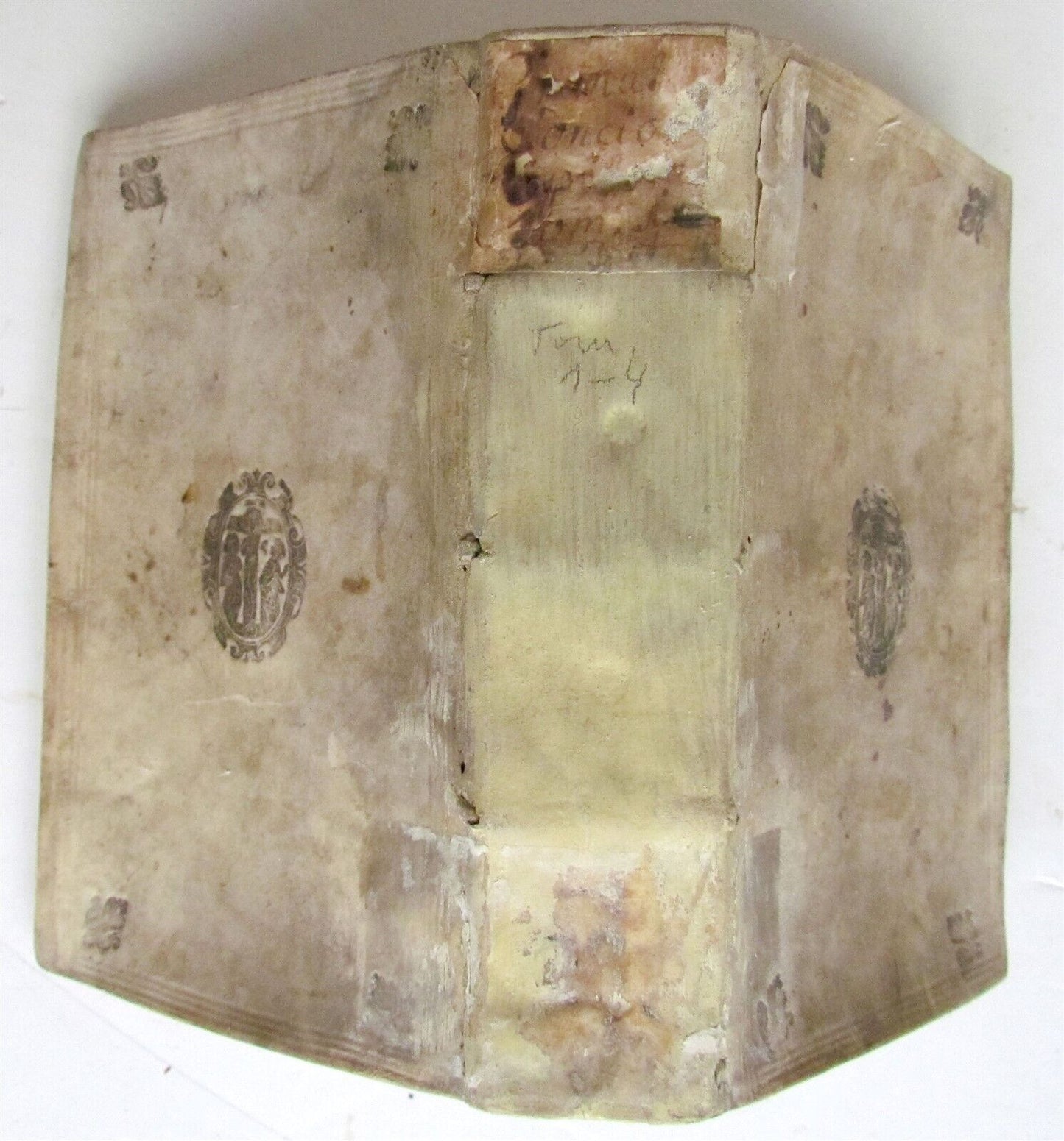 1595 LUIS DE GRANADA POSTILLAS ET HOMILIAS antique VELLUM BINDING 16th century