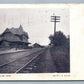 GALION OH RAILROAD STATION RAILWAY TRAIN DEPOT ANTIQUE POSTCARD