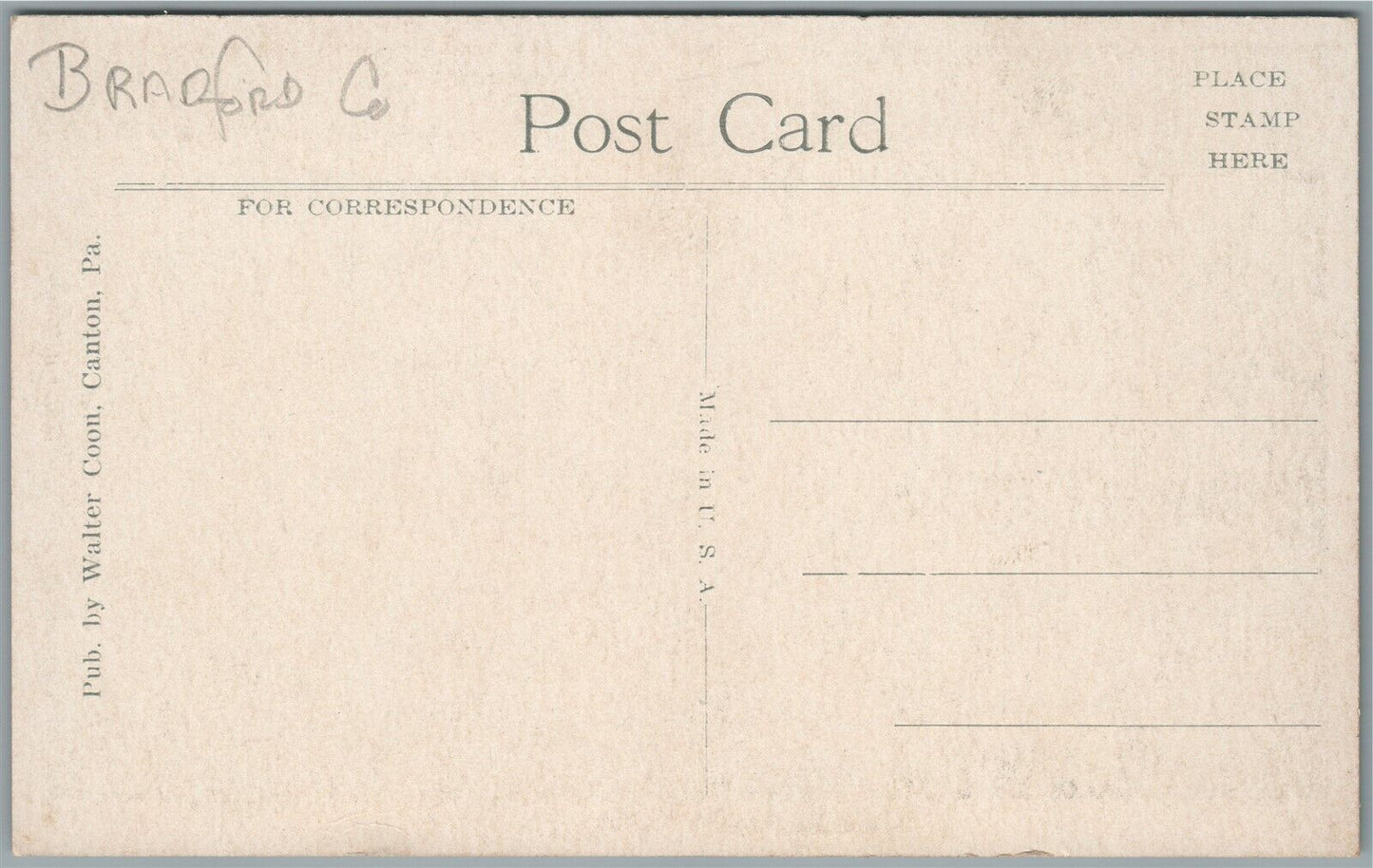 CANTON PA LAKE NEPAHWIN ANTIQUE POSTCARD