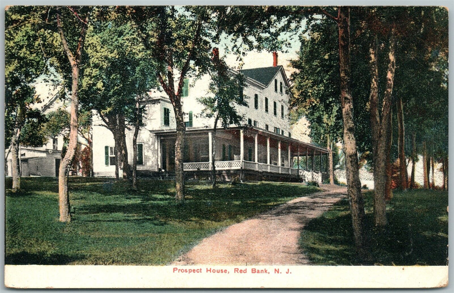 RED BANK NJ PROSPECT HOUSE ANTIQUE POSTCARD