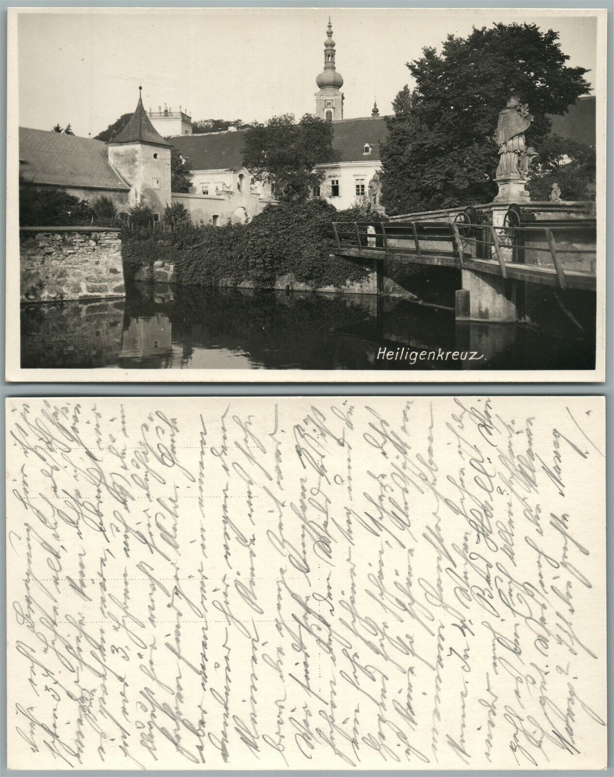 HEILIGENKREUZ  AUSTRIA VINTAGE REAL PHOTO POSTCARD RPPC