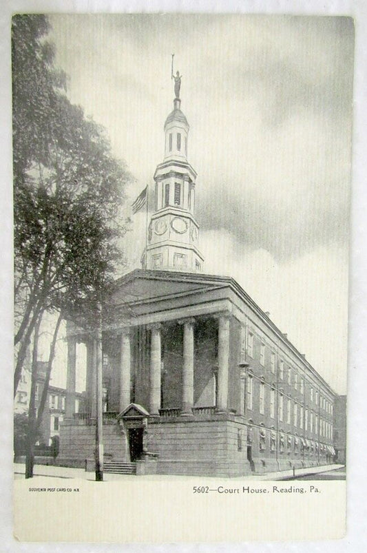 ANTIQUE UNDIVIDED POSTCARD COURTHOUSE READING PA