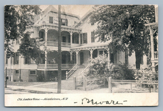 MIDDLETOWN NY OLD LADIES HOME ANTIQUE POSTCARD